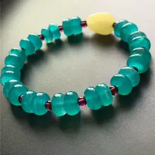 Браслет из натуральных бусин Амазонит из драгоценных камней в мембранском стиле 9 мм АААА