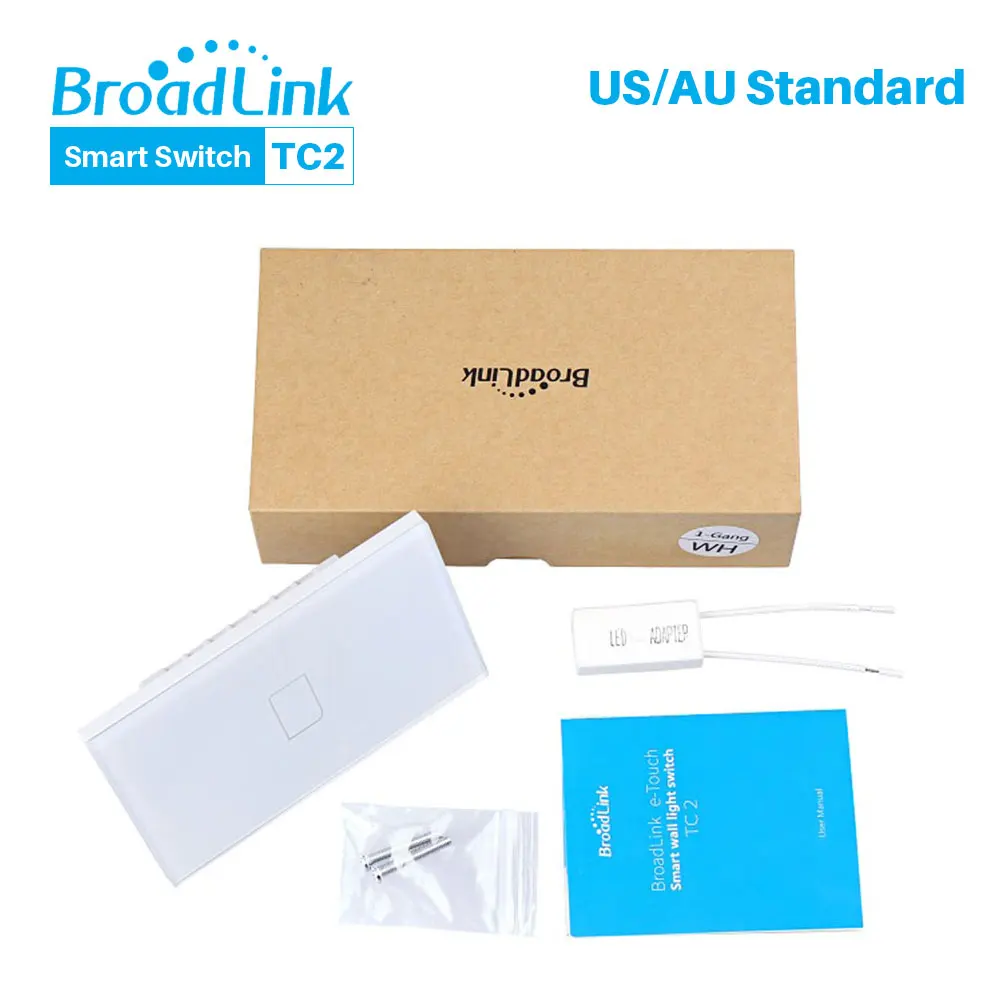 Broadlink TC2 AU US стандартная Сенсорная панель переключателя 110 150 в Автоматизация