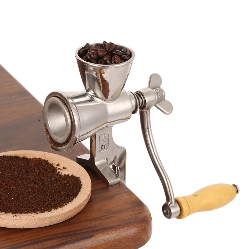 Ручная 304 шлифовальная машина из нержавеющей стали, интересный бытовой ручной шлифовальный кофе в зернах