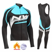 

triathlon 2018 new NW Cycling Jersey Men Winter Thermal Fleece bike Wear Top Cycling Clothing Long Sleeve Maillot Ropa Ciclismo