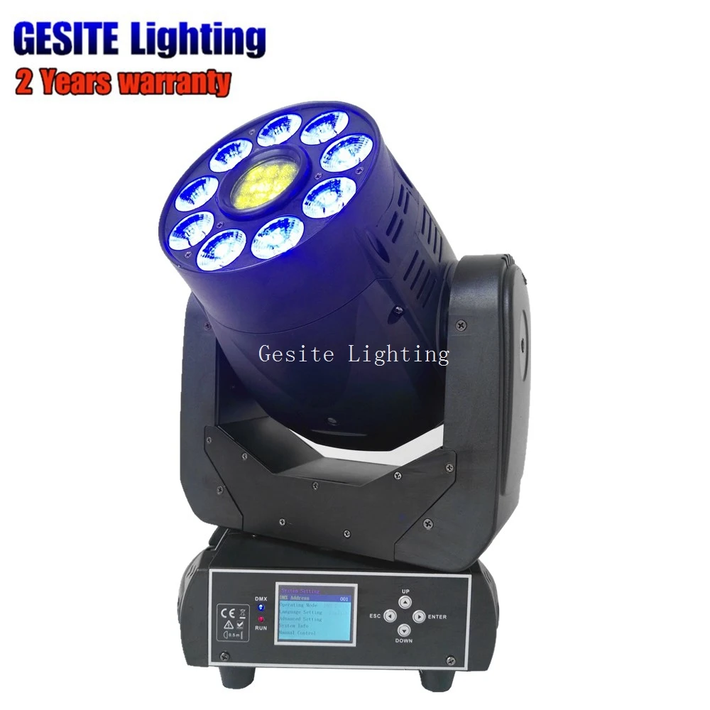 9 шт. 12 Вт RGBWAUV 6in1 LED Wash комбинированный 75 Gobo эффект движущаяся головка точечный