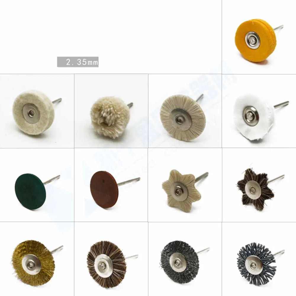 

13pcs Dental Lab Brush Polishing Wheel Polishers for Rotary Tools 2.35mm 13 Pcs/set