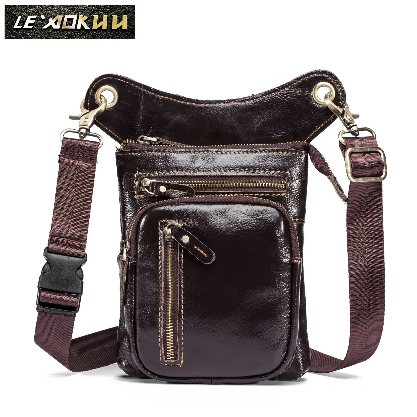 Design прямоугольной формы Для мужчин Crossbody сумка Mochila Мода Организатор сумка на пояс упаковка падение ноги сумка мешочек для таблеток 211-11d