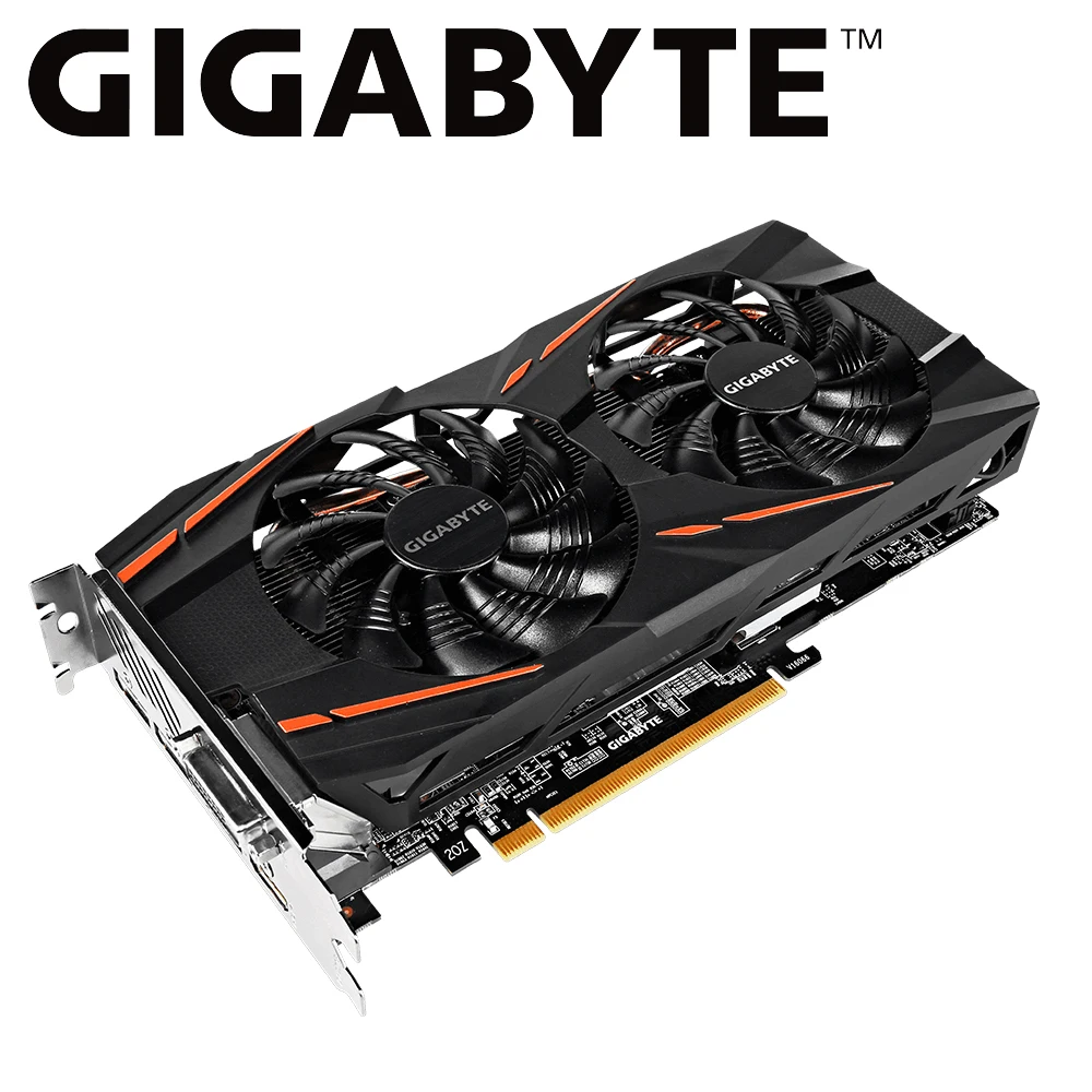Графическая карта Gigabyte Radeon rx 580 8G RX580 питается от интуитивно понятного