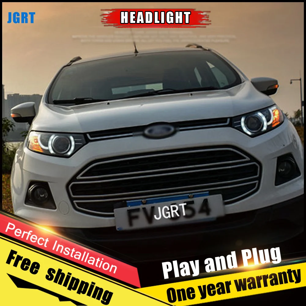 Автомобильный стиль светодиодный фары для Ford Ecosport 2013 для Ecosport Головной фонарь светодиодный объектив двойной луч H7 HID Xenon bi xenon объектив