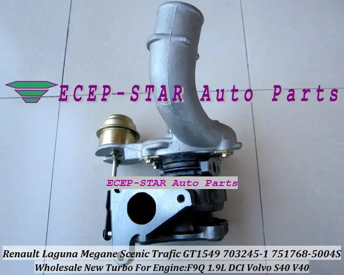 Турбокомпрессор GT1549 751768 5004S 703245 для Renault Laguna Megane SCENIC TRAFIC S40 V40 F9Q 1.9L|turbocharger ford|turbocharger