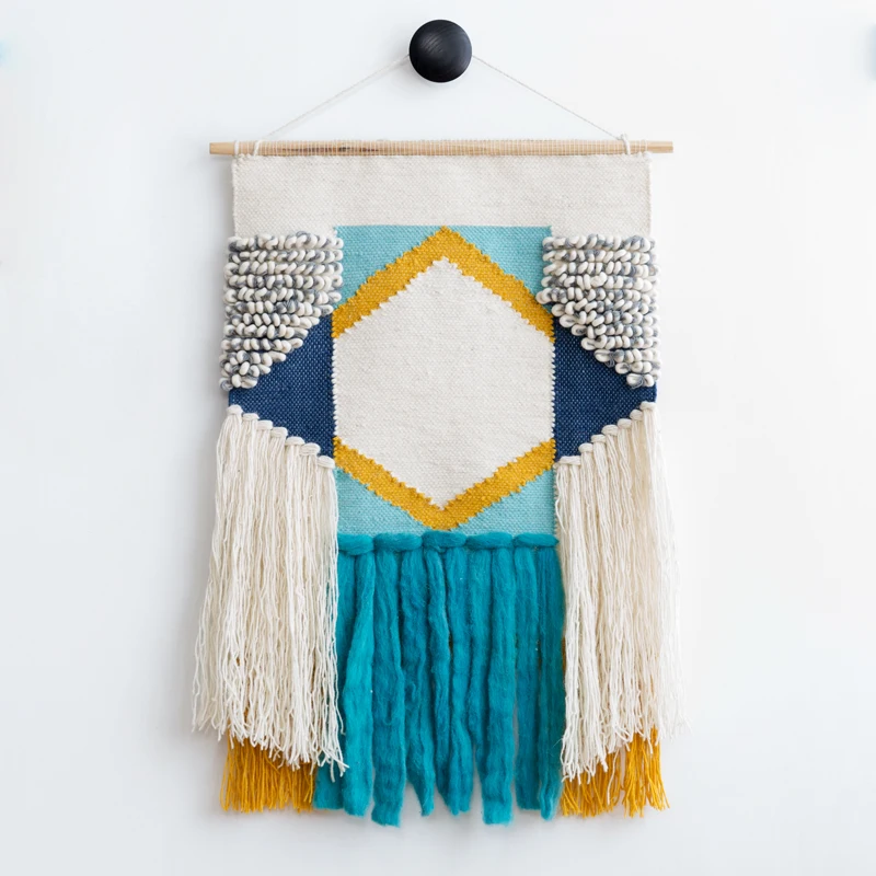 Шерсть ковер ручной работы геометрический индийский гобелен плед полосатый современный дизайн килим скандинавском стиле