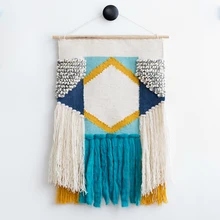 Шерсть ковер ручной работы геометрический индийский гобелен плед полосатый современный дизайн килим скандинавском стиле