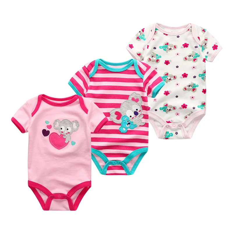 

New Born Baby Clothes bebe ropa Bodysuit Cotton Print Short Sleeve Toddler Costume Baby Boy&Girls Clothing Jumpsuit&Pajamas
