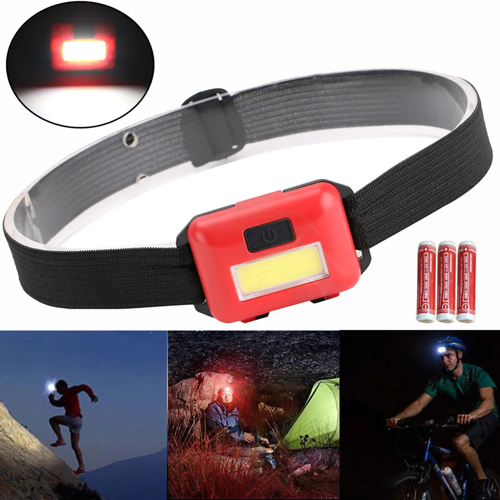 

LED 3 Mode AAA Headlight Adjustable Camping Torch Lamp Lights for Outdoor Camping Fishing 4 Colors Flashlight 2019