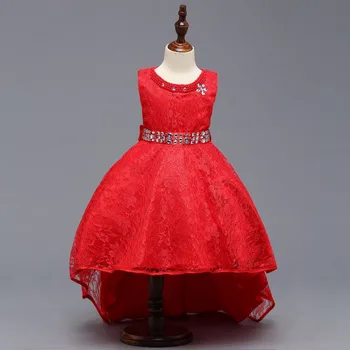 

Ball Gown Cap Sleeves Beige Knee Length Flower Girl Dresses Kids Dress Children Girls Dresses with Bow