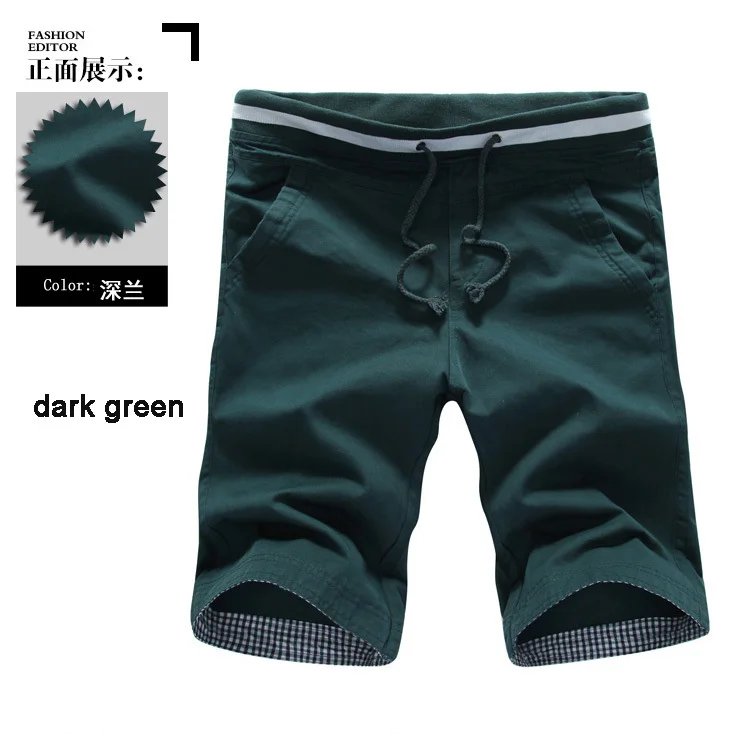 Мужские тонкие свободные короткие брюки, мужские повседневные брюки капри мужские, 10 цветов, размер: guarantee, гарантия, Прямая wp45 - Цвет: DARK GREEN