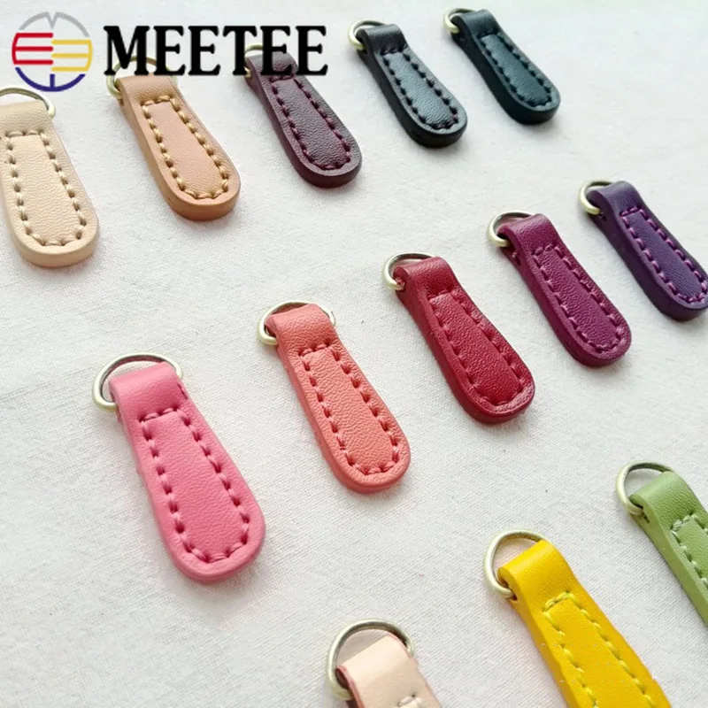 Meetee 10 шт. 1 4*4 см двухслойная воловья кожа молния Съемная голова блокировки DIY