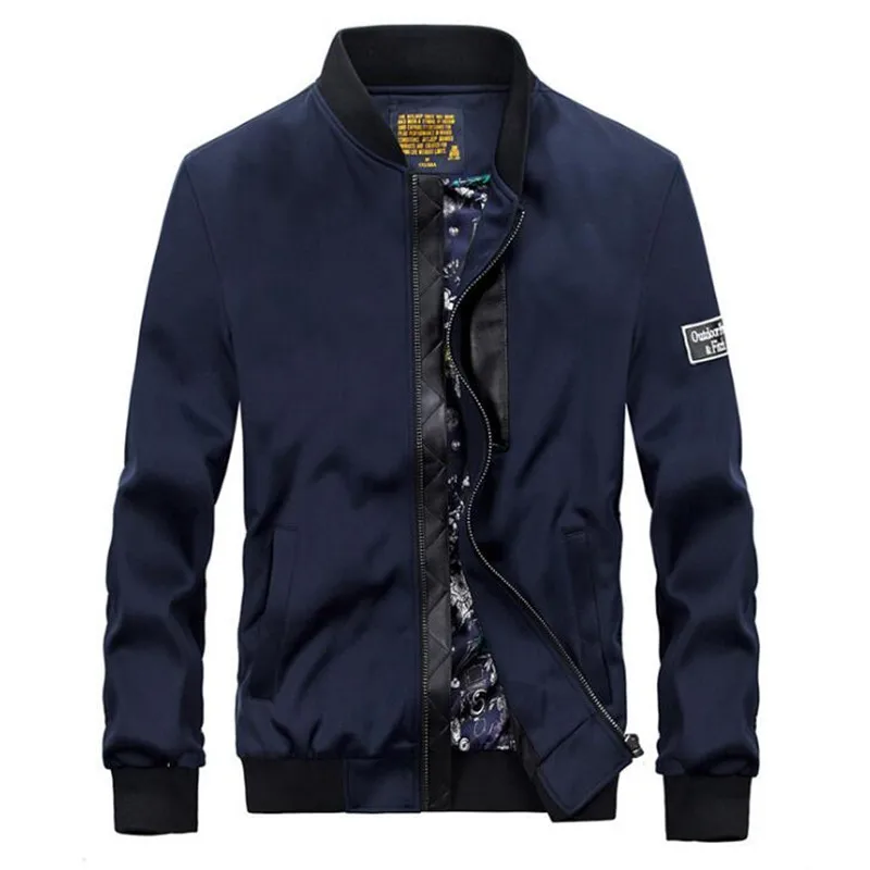 ROHOPO chaqueta de béisbol casual Hombre chaqueta de primavera de 2019 o el cuello de Baseball prendas de la Universidad de hombre de algodón suave respirar chaqueta