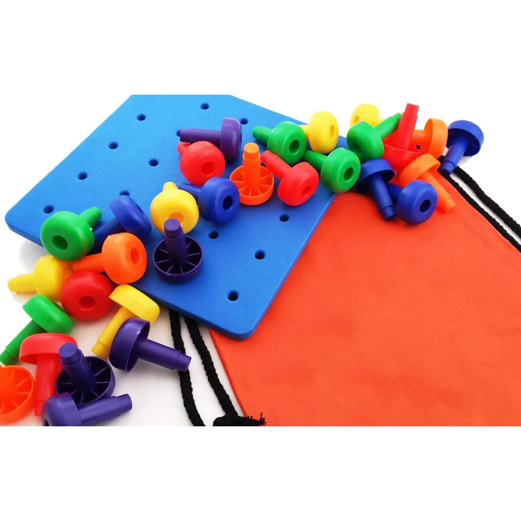 30 Pcs Stacker Peg Board Fun Kid Sorting & Stacking Developmental Game Toy Kids Child Early Cogntion Training Educational Gift