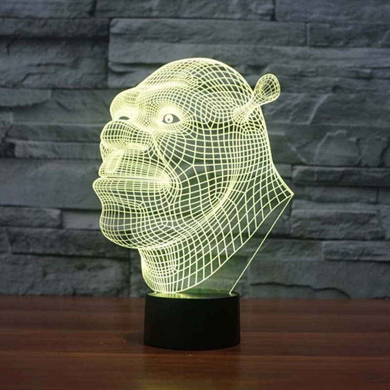 Shrek Lampe 3d Visuelle Led Night Lights Pour Les Enfants Tactile Usb Table Lampara Comme D Ailleurs Lampe De Couchage Bebe Veilleuse Aliexpress