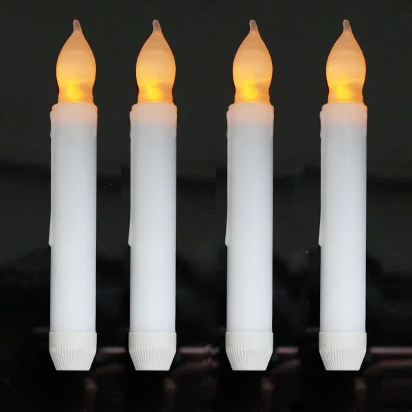 Pack of 2 Battery LED Taper Candle Lights, Flameless Tapered Candles for Party, Classroom, Wedding, Christmas