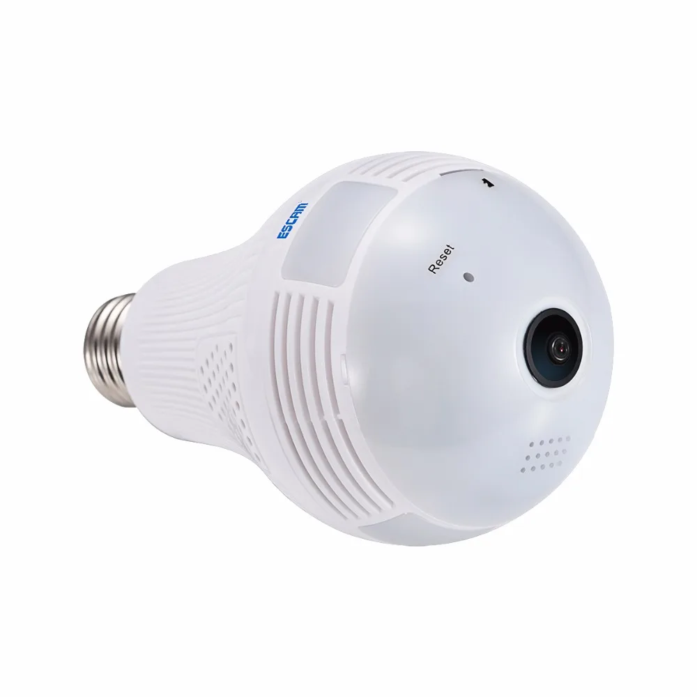 Escam QP136 HD 960P 1.3MP E27 power WIFI IP Camera 360 Degree Panoramic H.264 Infrared Indoor Motion Detection Security Camera Escam QP136 HD 960P 1.3MP E27 power WIFI IP Camera 360 Degree Panoramic H.264 Infrared Indoor Motion Detection Security Camera