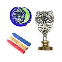 Винтажная сургучная Печать комплект печатей stay wild moon ребенок металлический Дракон ручка свадебные приглашения Подпись специальная печать штамп