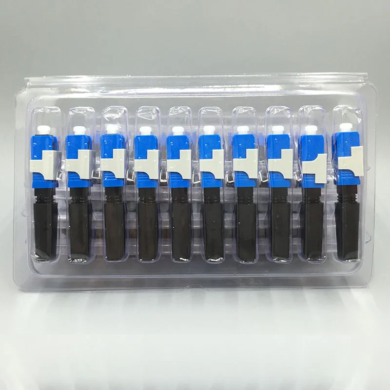 100pcs SC UPC Fiber Optic Quick Connector FTTH Single-Mode Fiber Optic Fast Connector SC quick assembly Connector