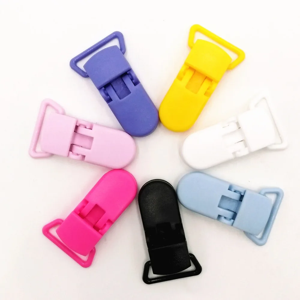 20MM Plastic Safety Clips Transparent Pacifier Clips Soother Holder For