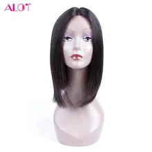 ALOT Brazilian Lace Front Human Hair Wigs Silky Straight 150% Density Pre Plucked Natural Hairline With Baby Hair Non Remy Hair