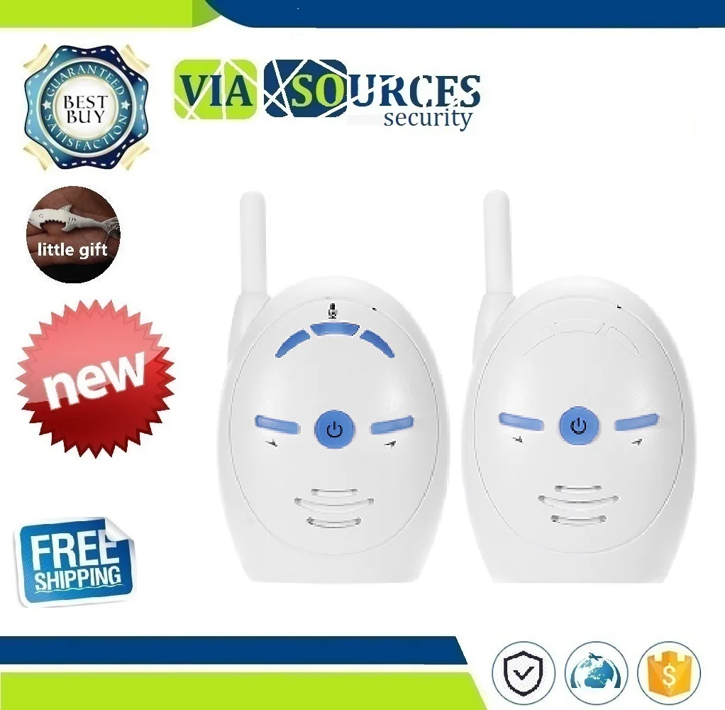 

2.4GHz Wireless Infant Baby Portable Digital Audio Baby Monitor Sensitive Transmission Two Way Talk Crystal Clear Cry Voice