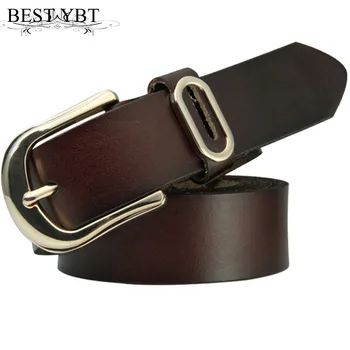 

Best YBT Women Leather belts for women brand Strap women retro casual Alloy Pin buckle Belt fashion dress women belt