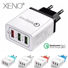 Быстрая зарядка 3,0 Для huawei P30 P20 Pro зарядное устройство 5 в 3 А с европейской вилкой Универсальное зарядное устройство с 3 usb-портами для huawei P30 P20 Pro быстрое зарядное устройство