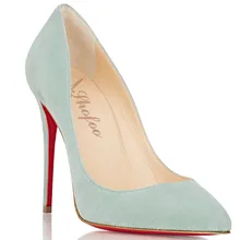 Bc frauen blue & violet wildleder punkt toe rote untere sexy high heels pumps schuhe für frau, plus größe 4-16