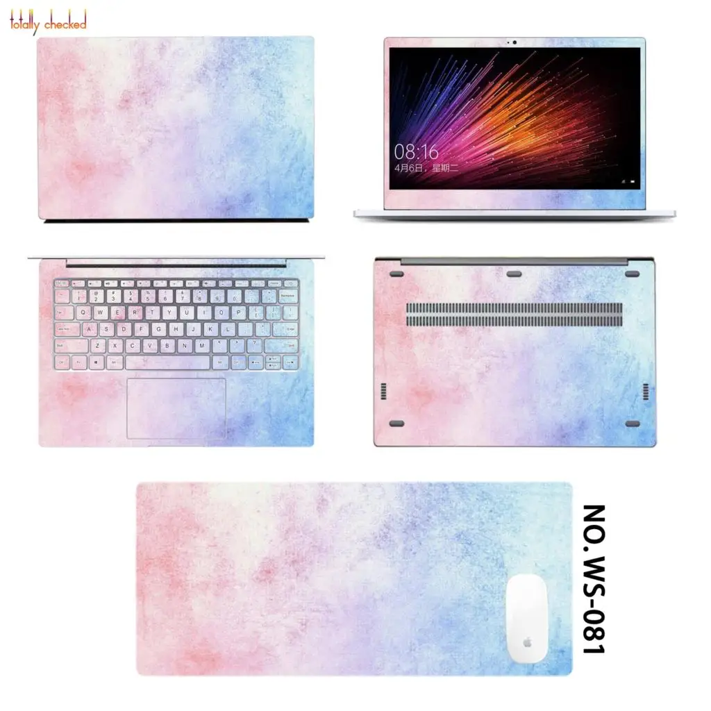 Наклейка для ноутбука Xiaomi Air 12 5 13 3 + коврик мыши Mi Notebook Pro 15 6 полное тело Виниловая