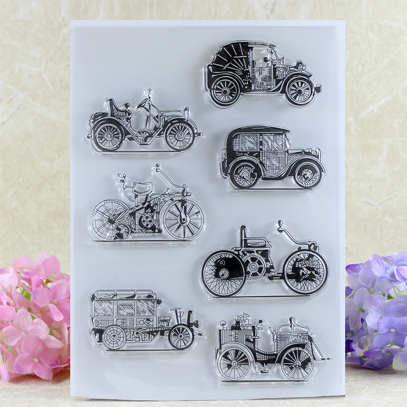 YLCS170 Vintage Car Silicone Clear Stamps For Scrapbook DIY Album Paper