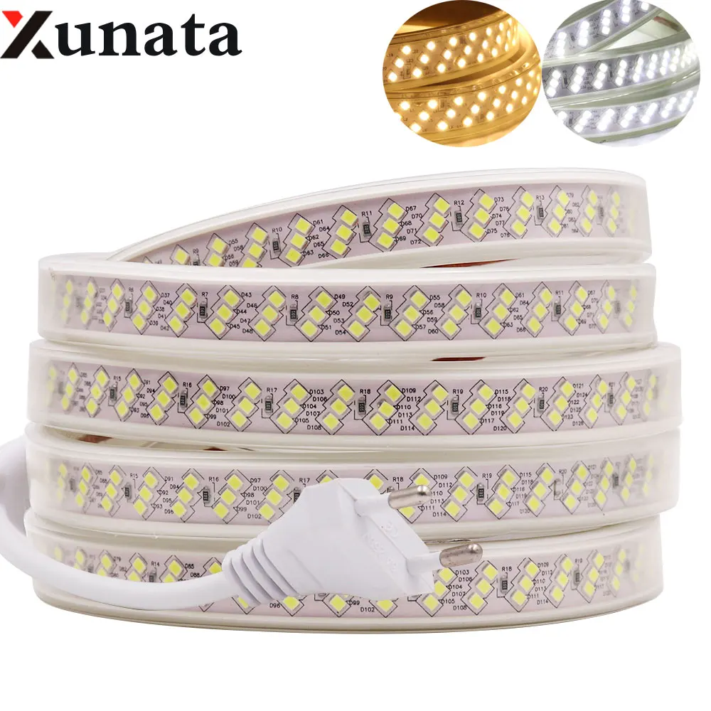 

Super Bright AC220V SMD 2835 LED Strip 276Leds/m Flexible Waterproof Led Neon Rope Home Living Room Decoration With EU Plug