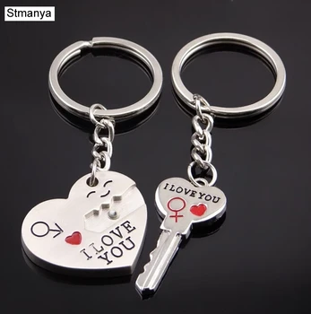 

Love Metal keychain-Hot Sale Fashion Keyring Zinc Alloy Silver Color Plated Lovers Gift For Sweetheart Metal keychain #17077
