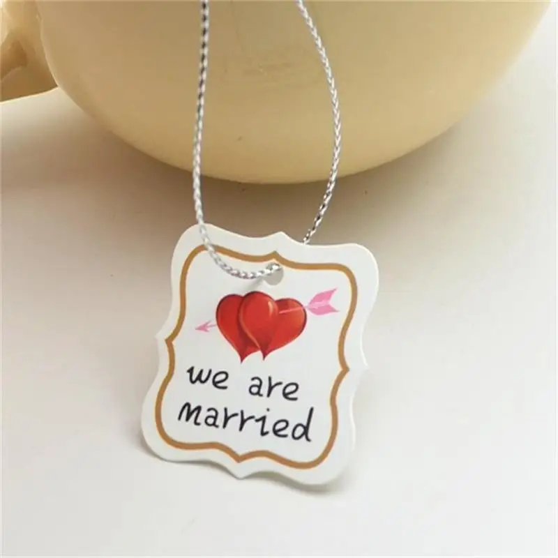 50pc free shipping 2017 new wedding party favor gift label wedding decorations supplies heart ...
