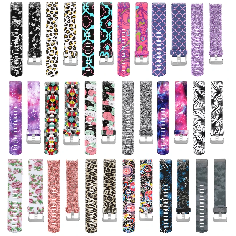

Fashion Soft Wrist for Fitbit Charge 2 Fitness Health Bracelet Smart Strap for Fit bit Watch Band Sports Wristband Accessories