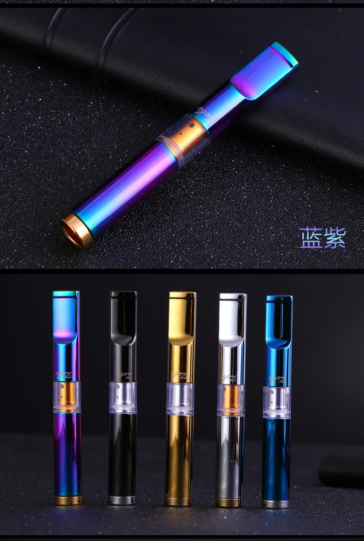 

top grade recycling cigarette holder filter smoking set Portable tobacco smoking pipe ash tar metal filter Filtration mouth tip