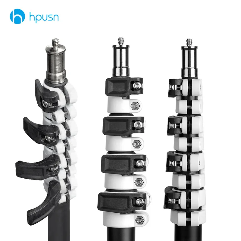 HPUSN B5 Collapsible 210cm Light Stand 6.9ft Metal portable foldable tripod for studio Flash lighting Kits support 5 section HPUSN B5 Collapsible 210cm Light Stand 6.9ft Metal portable foldable tripod for studio Flash lighting Kits support 5 section