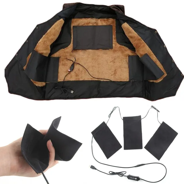 USB Gilet Termico di Riscaldamento di Stoffa A Tre Pezzi di Stoffa Lavata Dell'a USB Gilet Termico di Riscaldamento di Stoffa A Tre Pezzi di Stoffa Lavata Dell'a