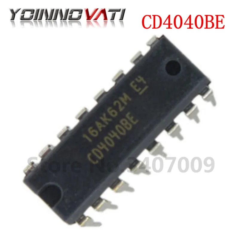 10 шт. CD4040BE DIP16 CD4040 микросхема счетчика 12 ступенчатый бинарный CNTR|Соединители| |