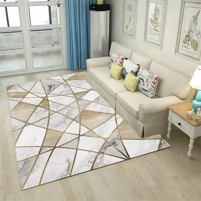 

FYMX Diamond Luxury Carpet Floor Non-slip Mats For Bedroom Living Room 3D Printed Children play Area Rectangular Nordic Rugs