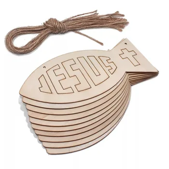

laser cut wood fish shape wood puzzly toly home decoraion crafts