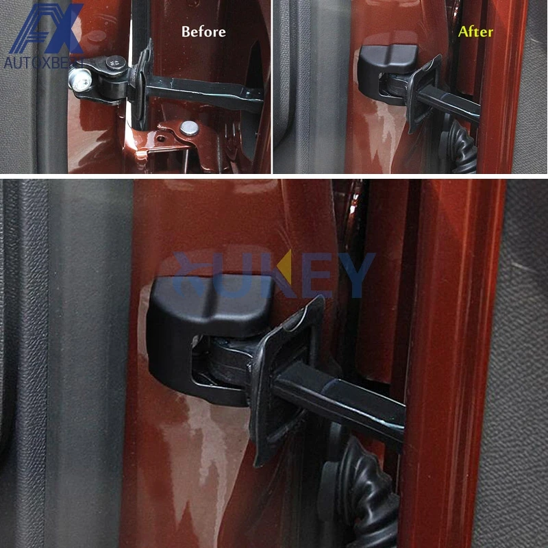

AX 4Pc Door Arm Check Checker For Peugeot 3008 II 2017 2018 Door Stopper Cover Arrester Lock Hinge Protective Case Cap Styling