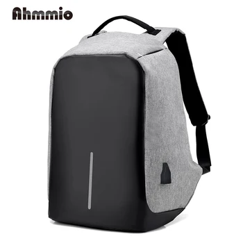 

waterproof USB charging Men 15inch Laptop Backpacks For Teenager Fashion Male Leisure Travel backpack anti thief