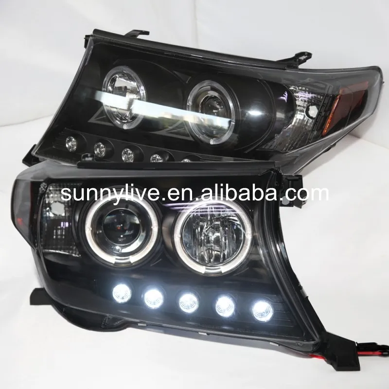 

FOR TOYOTA for Land Cruiser LC200 FJ200 LED Head Lamp with Angel Eyes 2008-2014 year SN