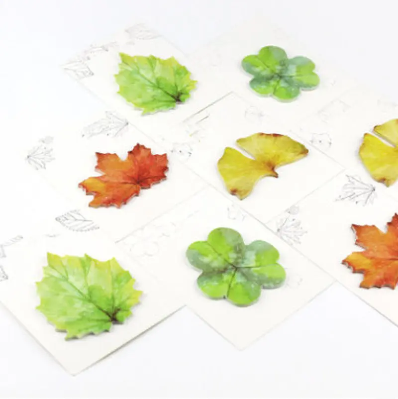 

Refreshing Style Cute Kawaii Paper Sticky Memo Pad Creative Maple Leaf Note for Children Gift School Stationery Supplies