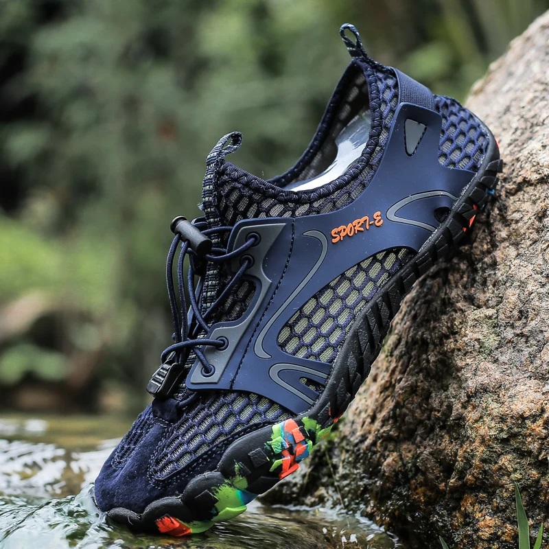 

Summer Genuine Leather Men's Sandals 2019 New Male Anti-skid Casual Shoes Breathable Gladiator Confortable Rubber Designer Shoes
