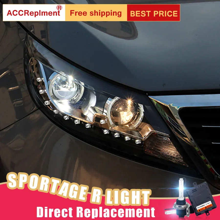 2 шт. светодиодный ные фары для Kia SportageR 2011-2012 Автомобильные ангельские глазки