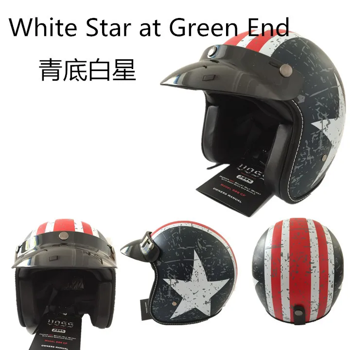 Мотоциклетный шлем, 3/4, с открытым лицом, винтажный, Casco, мото, реактивный скутер, велосипедный шлем, ретро, DOT, одобренный, мотоциклетный шлем