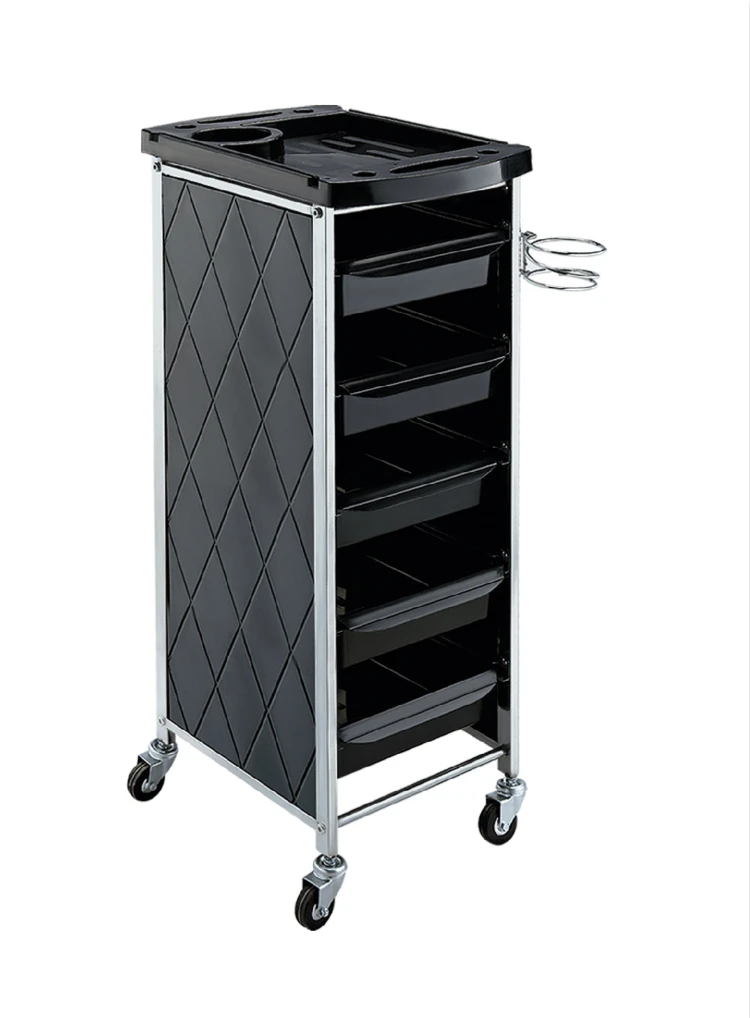 Hairdressing tool. Hair salon trolley. A haircut tools bring solar or lunar halo blowing hair car bar